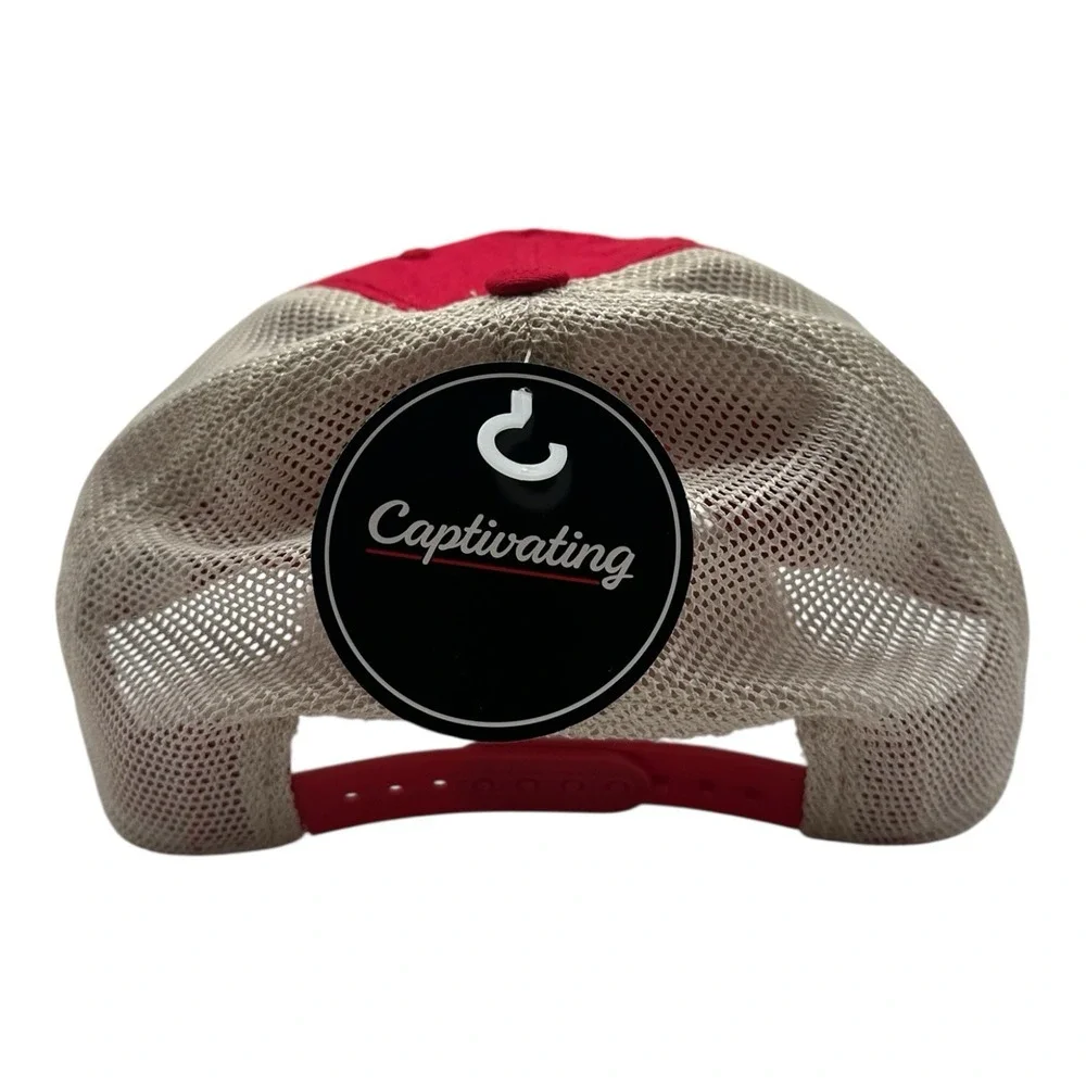 Captivating Wisconsin Badgers‎ Hat Cap Snapback Trucker Adjustable Red Striped